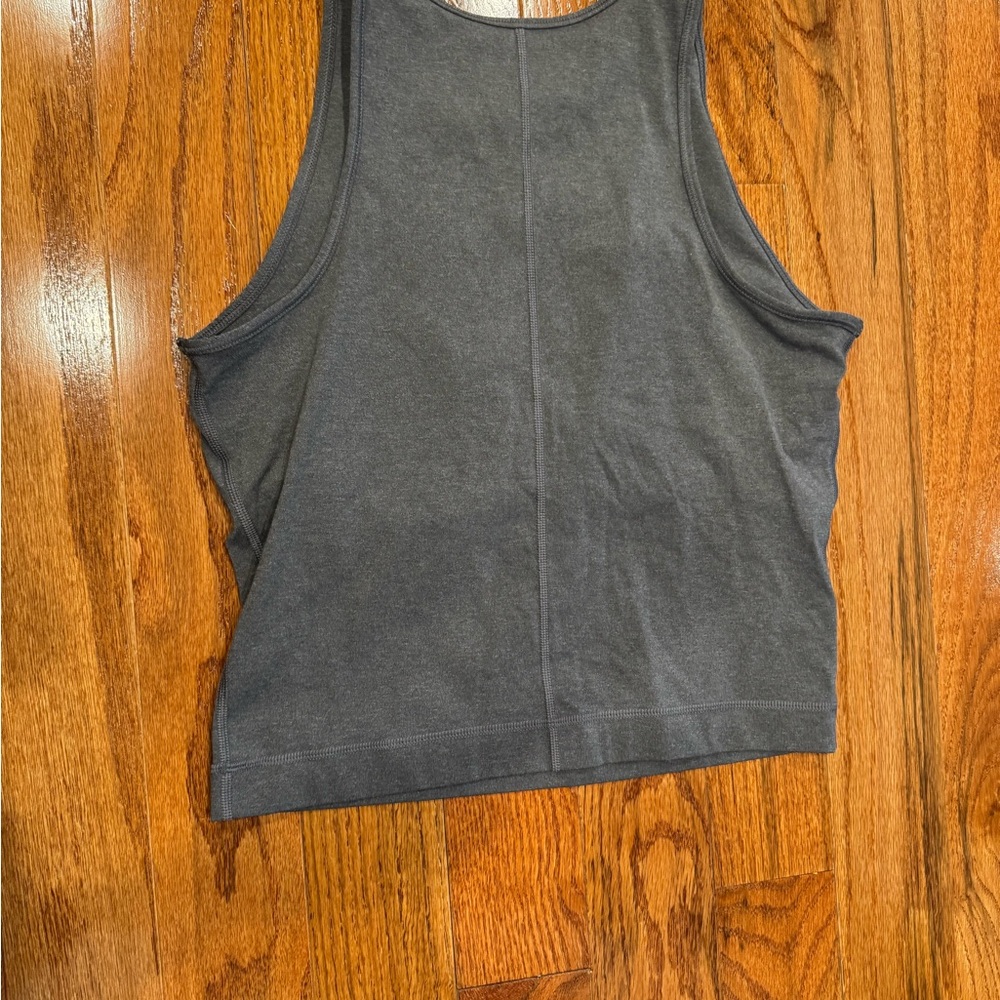 Everlane The Perform Tank Top Heathered Charcoal Large - Picture 3 of 4
